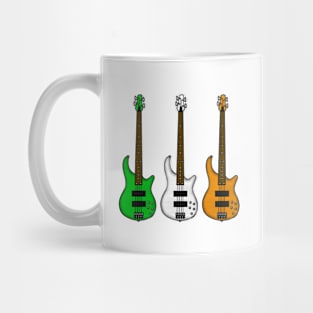 Bass Guitar Irish Flag Bassist St Patrick's Day Mug